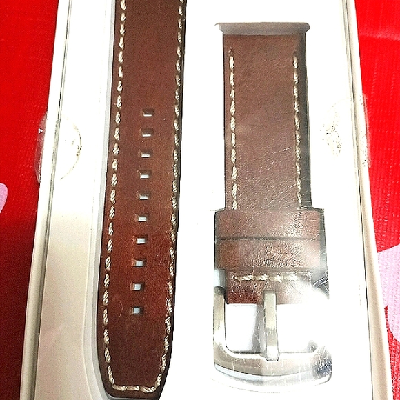 NIB With It/FitBit Brown Leather Watch Band - Picture 3 of 6